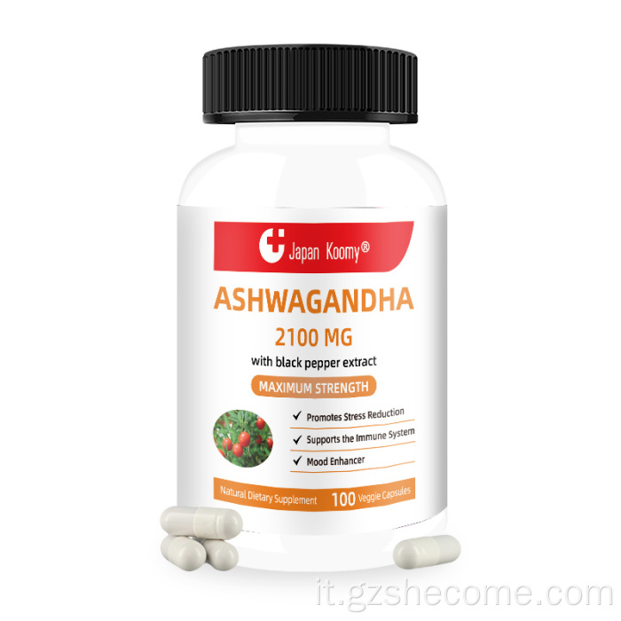Shecome Ashwagandha 2100 mg capsule per il supporto immunitario
